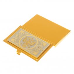 Визитница карманная &amp;quot;Герб РФ&amp;quot; с фианитами Златоуст