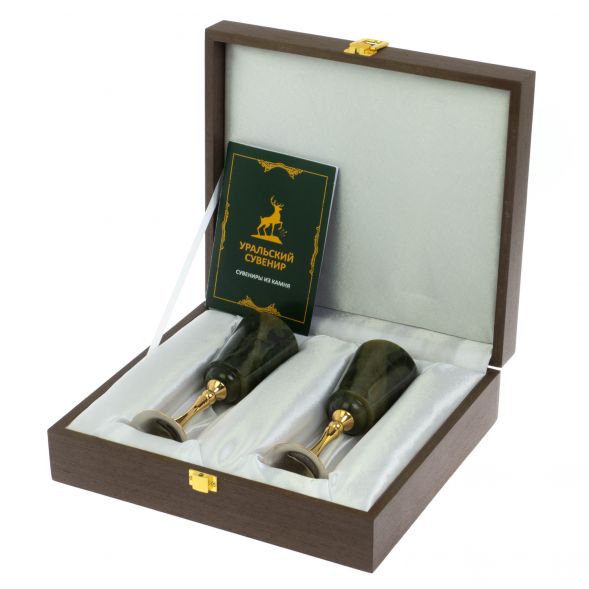 Фужеры &amp;quot;Свадебные&amp;quot; из нефрита Златоуст 129236