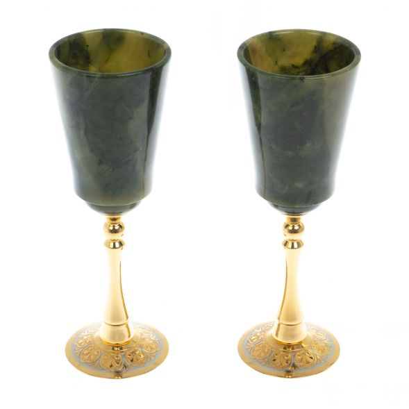 Фужеры &amp;quot;Свадебные&amp;quot; из нефрита Златоуст 129236