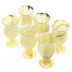 Набор бокалов из оникса 6,5х12 см 100 мл (2,5х5) 6 шт в коробке