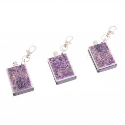 Брелок огниво &amp;quot;Вечная спичка&amp;quot; с накладкой из камня чароит 2,8х1,3х5 см