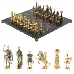 Шахматы подарочные &amp;quot;Римские&amp;quot; с бронзовыми фигурами 40х40 см