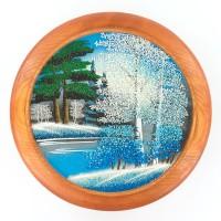 Тарелка декоративная &amp;quot;Зима&amp;quot; 30 см каменная крошка