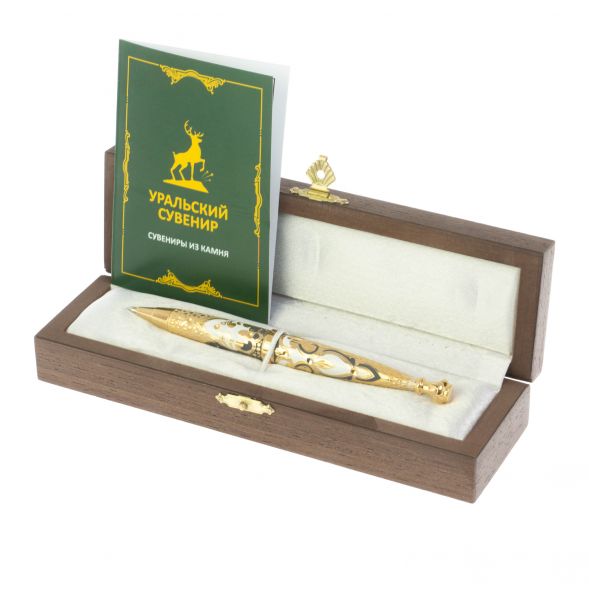 Подарочная ручка с эмалью Златоуст 128414