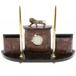 Настольный прибор &amp;quot;Лев&amp;quot; из лемезита