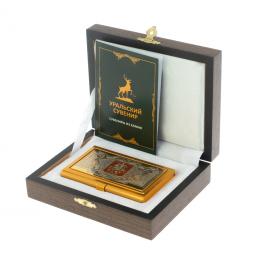 Карманная визитница &amp;quot;Георгий Победоносец&amp;quot; Златоуст