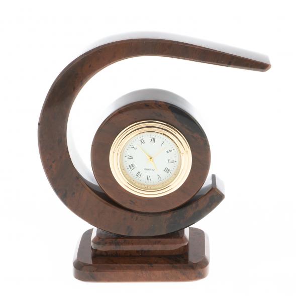 Настольные часы &amp;quot;Элегия&amp;quot; камень обсидиан 122355