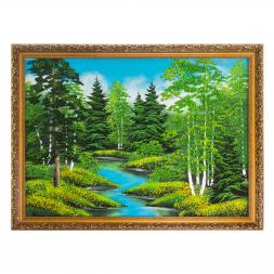 Картина "Летний пейзаж" багет 57х76 см каменная крошка