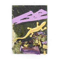 Магнит из змеевика "Ящерица"