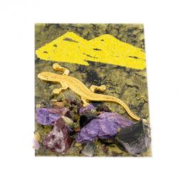 Магнит из змеевика "Ящерица"