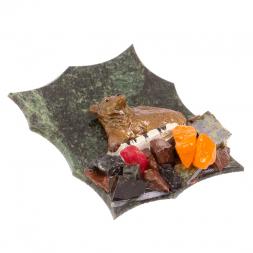 Магнит &amp;quot;Медведь с березой&amp;quot; змеевик