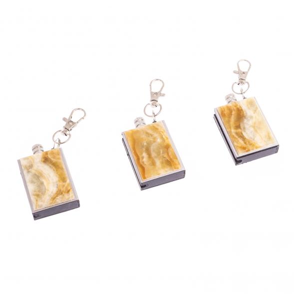 Брелок огниво &amp;quot;Вечная спичка&amp;quot; с накладкой из камня оникс 2,8х1,3х5 см 126689