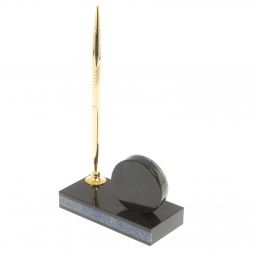 Подставка под ручку с часами &amp;quot;Лазурит&amp;quot; 7,5х5,5х21 см