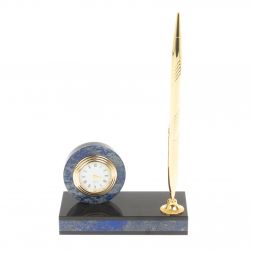 Подставка под ручку с часами &amp;quot;Лазурит&amp;quot; 7,5х5,5х21 см