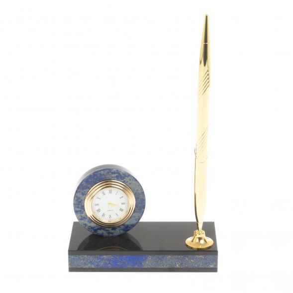 Подставка под ручку с часами &amp;quot;Лазурит&amp;quot; 7,5х5,5х21 см 127227