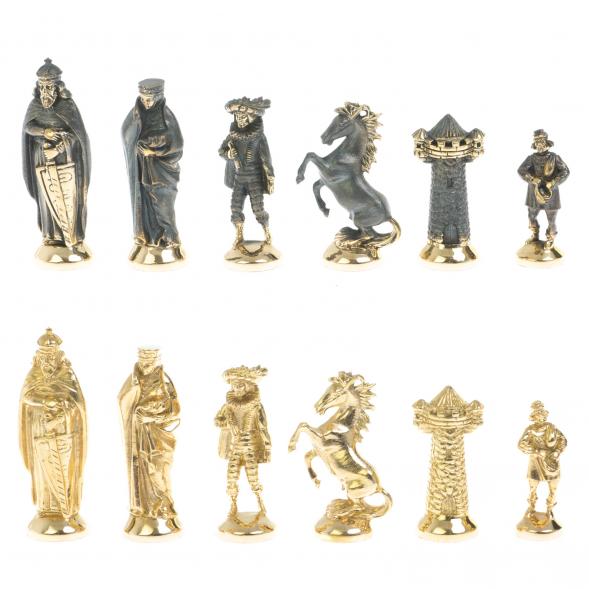 Шахматы &amp;quot;Средневековье&amp;quot; доска 40х40 см из змеевика и лемезита 118063