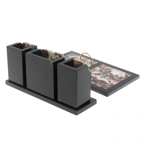 Настольный набор &amp;quot;Оптима&amp;quot; с часами из камня креноид 127866