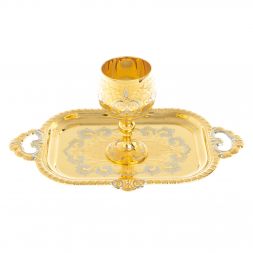 Рюмка на подносе &amp;quot;Узор&amp;quot; 50 мл Златоуст