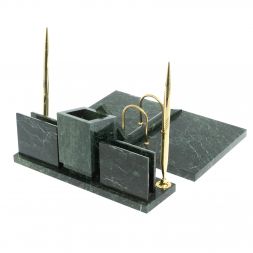 Письменный прибор "Менеджер" камень змеевик