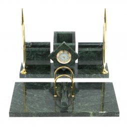 Письменный прибор "Менеджер" камень змеевик