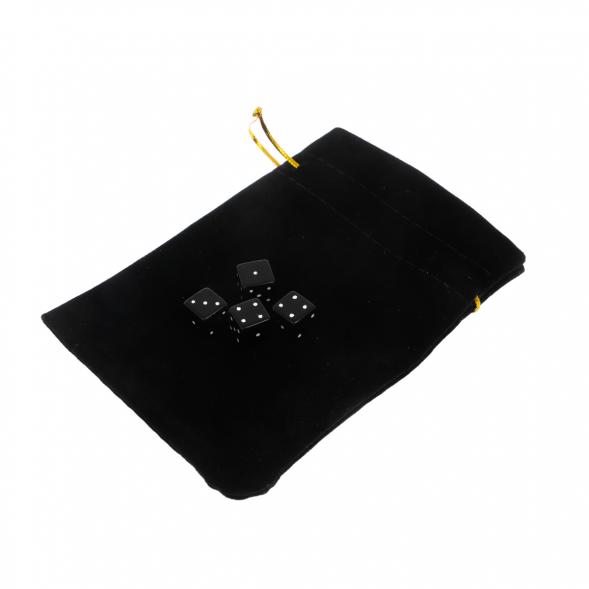 Кубики зарики 1 см черные 4 шт 128489