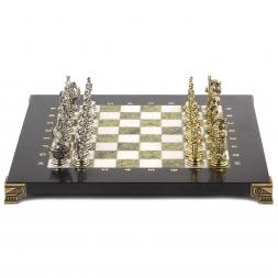 Шахматы &amp;quot;Троянская война&amp;quot; 28х28 см змеевик мрамор