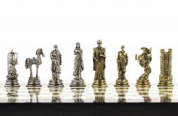 Шахматы &amp;quot;Троянская война&amp;quot; 28х28 см змеевик мрамор