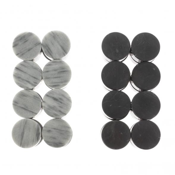 Фишки для игры в нарды 30 мм змеевик мрамор 129513