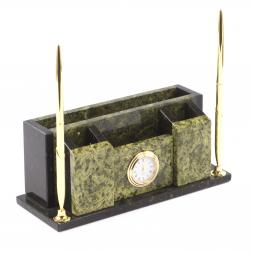 Письменный набор "Компакт" камень змеевик