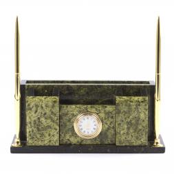 Письменный набор "Компакт" камень змеевик