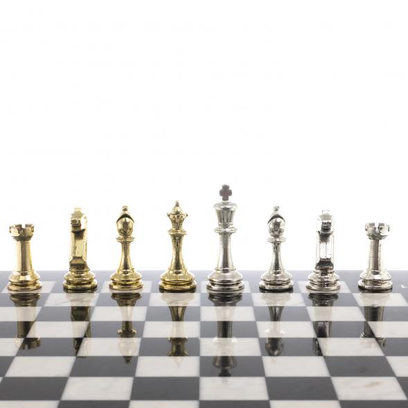 Шахматы турнирные &amp;quot;Стаунтон&amp;quot; доска 40х40 см мрамор 124513