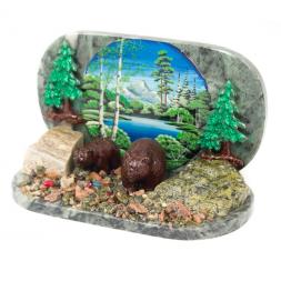 Композиция "Медведица с медвежонком"