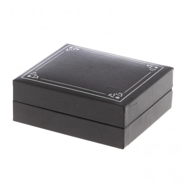 Набор запонки закругленные и зажим для галстука камень чароит 125250