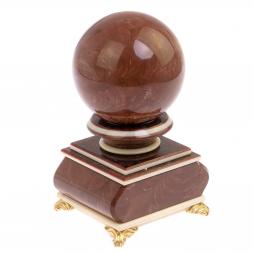 Часы с шаром &amp;quot;Антистресс&amp;quot; из лемезита 10 см