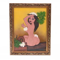 Картина &amp;quot;Банька&amp;quot; багет 36х46 см из каменной крошки