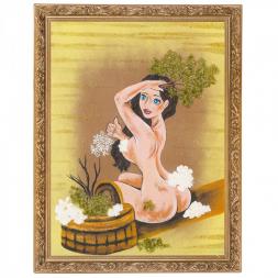 Картина &amp;quot;Банька&amp;quot; багет 36х46 см из каменной крошки