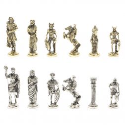 Шахматы &amp;quot;Галлы и Римляне&amp;quot; доска 36х36 см мрамор змеевик