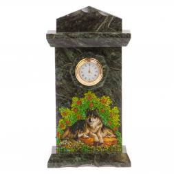 Часы "Волки" змеевик