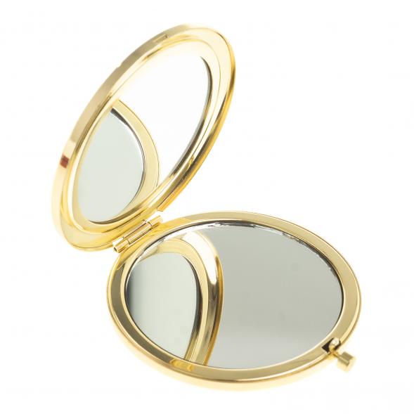 Зеркало круглое из камня нефрит цвет золото 124111