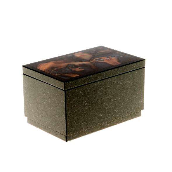 Шкатулка из яшмы 10х6,5х6 см 124271