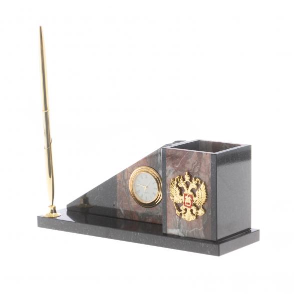 Письменный мини-набор &amp;quot;Горка&amp;quot; камень яшма 124349