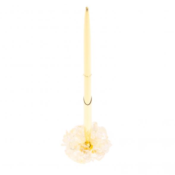 Ручка металлическая на подставке из горного хрусталя 125052