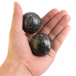 Шары для массажа 4,5 см 2 шт из темного змеевика