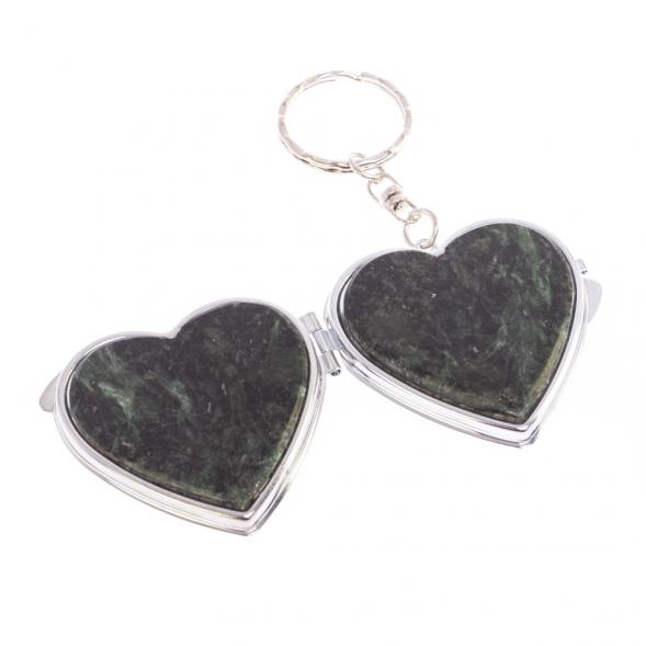 Складное зеркало брелок актиновит Сердце 126618