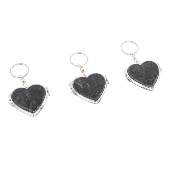 Складное зеркало брелок актиновит Сердце 126618