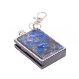 Брелок огниво &amp;quot;Вечная спичка&amp;quot; с накладкой из камня афганского лазурита 2,8х1,3х5 см