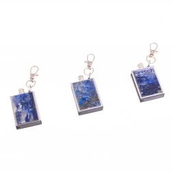 Брелок огниво &amp;quot;Вечная спичка&amp;quot; с накладкой из камня афганского лазурита 2,8х1,3х5 см