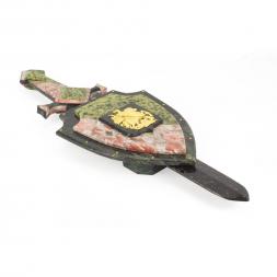 Сувенир из камня "Щит и меч" с креплением на стену