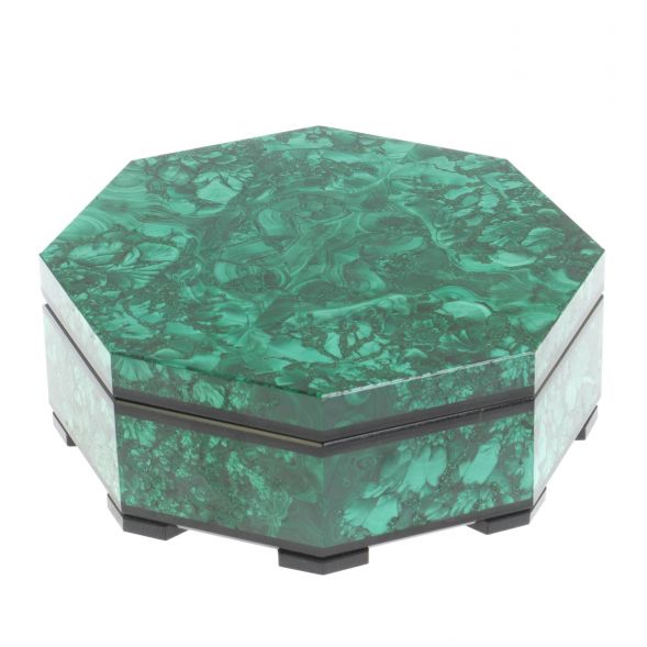 Шкатулка из малахита &amp;quot;Восьмигранная&amp;quot; 13,5х13,5х5,5 см 127943