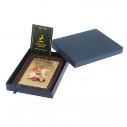 Икона гравюра &amp;quot;Св. Георгий Победоносец&amp;quot; багет 12,5х17,5х1 см Златоуст